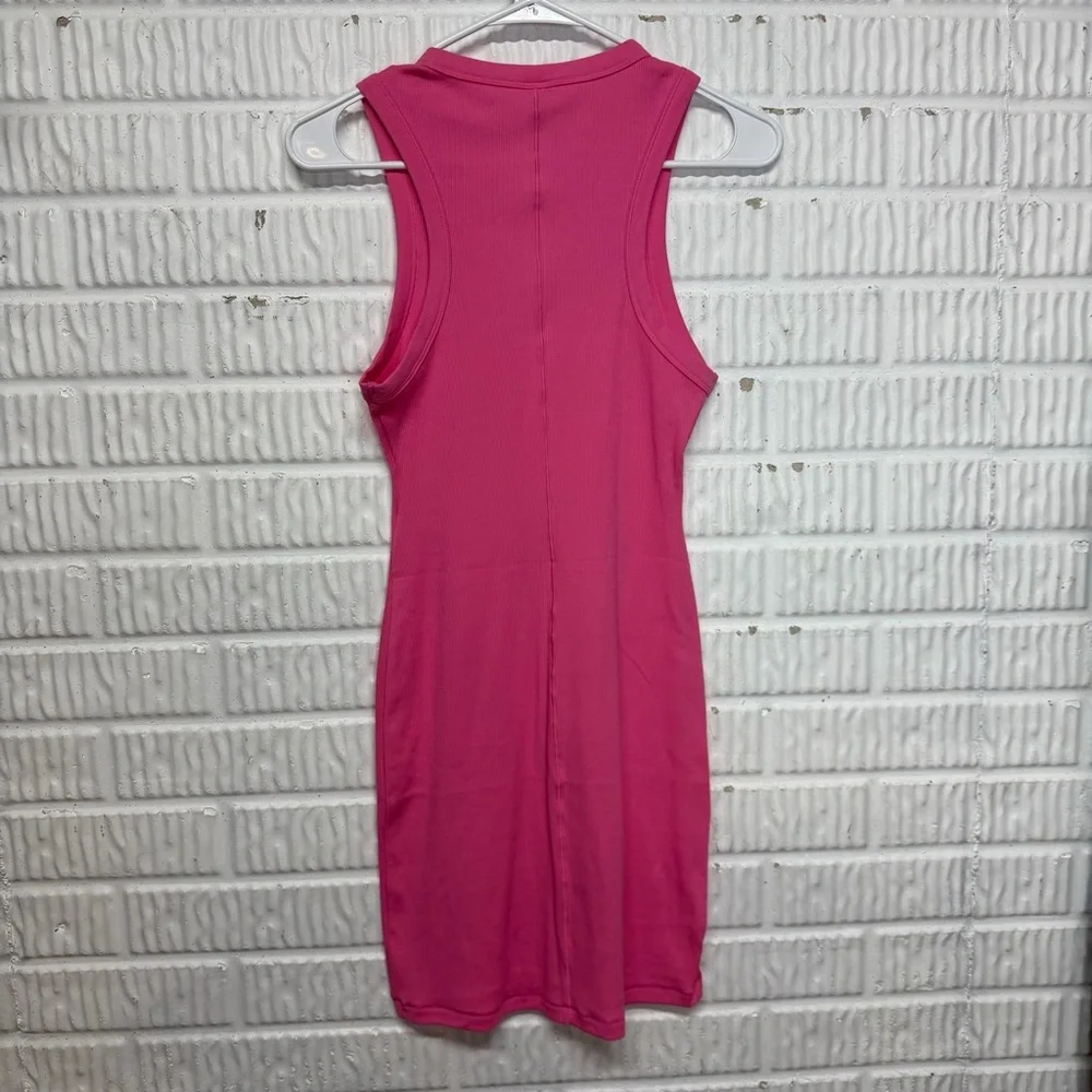 SKIMS Cotton Limited Edition Pink Ribbed Tank Mini Dress – Size M | NWT - Picture 3 of 9